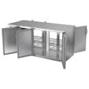Beverage-Air BB72HC-F-PT-S 72" Bar Refrigerator - 6 Swinging Solid Doors, Stainless, 115v thumbnail 4