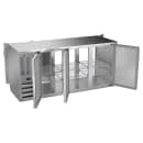 Beverage-Air BBN72HC-F-PT-S 72" Bar Refrigerator - 6 Swinging Solid Doors, Stainless, 115v thumbnail 2