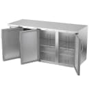 Beverage-Air BB72HC-F-S 72" Bar Refrigerator - 3 Swinging Solid Doors, Stainless, 115v thumbnail 4