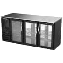 Beverage-Air BBN72HC-G-PT-B 72" Bar Refrigerator - 6 Swinging Glass Doors, Black, 115v thumbnail 3