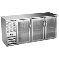 Beverage-Air BB72HC-G-S 72" Bar Refrigerator - 3 Swinging Glass Doors, Stainless, 115v thumbnail 6