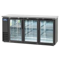 Beverage-Air BBN72HC-G-S 72" Bar Refrigerator - 3 Swinging Glass Doors, Stainless, 115v thumbnail 5