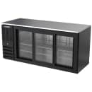 Beverage-Air BB72HC-GS-B 72" Bar Refrigerator - 3 Sliding Glass Doors, Black, 115v thumbnail 3