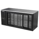 Beverage-Air BB72HC-GS-B 72" Bar Refrigerator - 3 Sliding Glass Doors, Black, 115v thumbnail 4