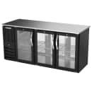 Beverage-Air BBN72HC-GS-PT-B 72" Bar Refrigerator - 6 Sliding Glass Doors, Black, 115v thumbnail 3