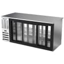 Beverage-Air BB72HC-GS-PT-S 72" Bar Refrigerator - 6 Sliding Glass Doors, Stainless, 115v thumbnail 4