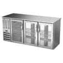 Beverage-Air BBN72HC-GS-PT-S 72" Bar Refrigerator - 6 Sliding Glass Doors, Stainless, 115v thumbnail 3