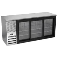 Beverage-Air BB72HC-GS-S 72" Bar Refrigerator - 3 Sliding Glass Doors, Stainless, 115v thumbnail 6