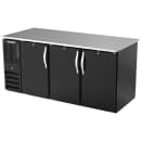 Beverage-Air BB72HC-PT-B 72" Bar Refrigerator - 6 Swinging Solid Doors, Black, 115v thumbnail 3