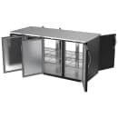 Beverage-Air BB72HC-PT-B 72" Bar Refrigerator - 6 Swinging Solid Doors, Black, 115v thumbnail 4