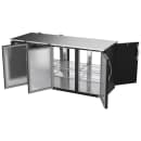 Beverage-Air BBN72HC-PT-B 72" Bar Refrigerator - 6 Swinging Solid Doors, Black, 115v thumbnail 4