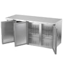 Beverage-Air BB72HC-S 72" Bar Refrigerator - 3 Swinging Solid Doors, Stainless, 115v thumbnail 4