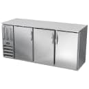 Beverage-Air BBN72HC-S 72" Bar Refrigerator - 3 Swinging Solid Doors, Stainless, 115v thumbnail 3