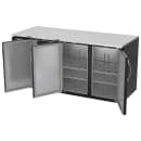 Beverage-Air BB72HC-F-B 72" Bar Refrigerator - 3 Swinging Solid Doors, Black, 115v thumbnail 4