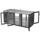 Beverage-Air BB72HC-FG-PT-B 72" Pass Thru Bar Refrigerator - 6 Swinging Glass Doors, Black, 115v thumbnail 4