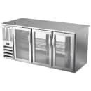 Beverage-Air BB72HC-FG-PT-S 72" Pass Thru Bar Refrigerator - 6 Swinging Glass Doors, Stainless, 115v thumbnail 3