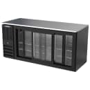 Beverage-Air BB72HC-F-GS-B 72" Bar Refrigerator - 3 Sliding Glass Doors, Black, 115v thumbnail 4