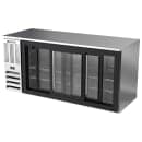 Beverage-Air BB72HC-F-GS-S 72" Bar Refrigerator - 3 Sliding Glass Doors, Stainless, 115v thumbnail 4