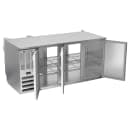 Beverage-Air BB72HC-F-PT-S 72" Pass Thru Bar Refrigerator - 6 Swinging Solid Doors, Stainless, 115v thumbnail 2