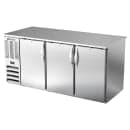 Beverage-Air BB72HC-F-PT-S 72" Pass Thru Bar Refrigerator - 6 Swinging Solid Doors, Stainless, 115v thumbnail 3