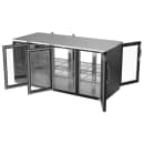 Beverage-Air BB72HC-G-PT-B 72" Pass Thru Bar Refrigerator - 6 Swinging Glass Doors, Black, 115v thumbnail 4