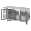 Beverage-Air BB72HC-G-S 72" Bar Refrigerator - 3 Swinging Glass Doors, Stainless, 115v thumbnail 4