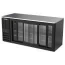 Beverage-Air BB72HC-GS-B 72" Bar Refrigerator - 3 Sliding Glass Doors, Black, 115v thumbnail 4