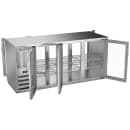 Beverage-Air BBN72HC-F-GS-PT-S 72" Pass Thru Bar Refrigerator - 6 Sliding Glass Doors, Stainless, 115v thumbnail 2