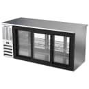 Beverage-Air BB72HC-GS-PT-S 72" Pass Thru Bar Refrigerator - 6 Sliding Glass Doors, Stainless, 115v thumbnail 3