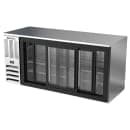 Beverage-Air BB72HC-GS-S 72" Bar Refrigerator - 3 Sliding Glass Doors, Stainless, 115v thumbnail 4