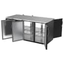 Beverage-Air BB72HC-PT-B 72" Pass Thru Bar Refrigerator - 6 Swinging Solid Doors, Black, 115v thumbnail 4