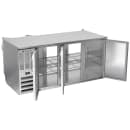 Beverage-Air BB72HC-PT-S 72" Pass Thru Bar Refrigerator - 6 Swinging Solid Doors, Stainless, 115v thumbnail 2