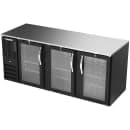 Beverage-Air BB78HC-G-B 79" Bar Refrigerator - 3 Swinging Glass Doors, Black, 115v thumbnail 3