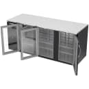 Beverage-Air BB78HC-G-B 79" Bar Refrigerator - 3 Swinging Glass Doors, Black, 115v thumbnail 4