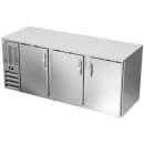 Beverage-Air BB78HC-S 79" Bar Refrigerator - 3 Swinging Solid Doors, Stainless, 115v thumbnail 3