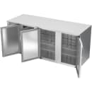 Beverage-Air BB78HC-S 79" Bar Refrigerator - 3 Swinging Solid Doors, Stainless, 115v thumbnail 4