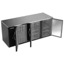 Beverage-Air BB78HC-B 78" Bar Refrigerator - 3 Swinging Solid Doors, Black, 115v thumbnail 2