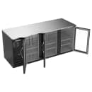 Beverage-Air BB78HC-FG-B 78" Bar Refrigerator - 3 Swinging Glass Doors, Black, 115v thumbnail 2