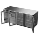 Beverage-Air BB78HC-FG-B 78" Bar Refrigerator - 3 Swinging Glass Doors, Black, 115v thumbnail 4