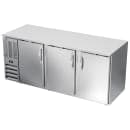 Beverage-Air BB78HC-F-S 78" Bar Refrigerator - 3 Swinging Solid Doors, Stainless, 115v thumbnail 3