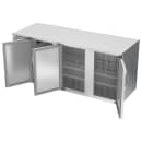 Beverage-Air BB78HC-F-S 78" Bar Refrigerator - 3 Swinging Solid Doors, Stainless, 115v thumbnail 4