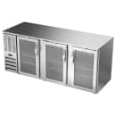 Beverage-Air BB78HC-G-S 78" Bar Refrigerator - 3 Swinging Glass Doors, Stainless, 115v thumbnail 3
