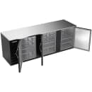 Beverage-Air BB94HC-B 95" Bar Refrigerator - 3 Swinging Solid Doors, Black, 115v thumbnail 2