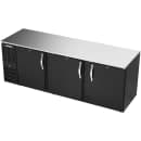 Beverage-Air BB94HC-B 95" Bar Refrigerator - 3 Swinging Solid Doors, Black, 115v thumbnail 3