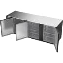 Beverage-Air BB94HC-F-B 95" Bar Refrigerator - 3 Swinging Solid Doors, Black, 115v thumbnail 4