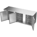 Beverage-Air BB94HC-F-S 95" Bar Refrigerator - 3 Swinging Solid Doors, Stainless, 115v thumbnail 4