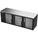 Beverage-Air BB94HC-G-B 95" Bar Refrigerator - 3 Swinging Glass Doors, Black, 115v thumbnail 3