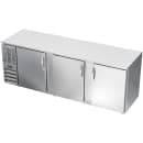 Beverage-Air BB94HC-S 95" Bar Refrigerator - 3 Swinging Solid Doors, Stainless, 115v thumbnail 3