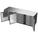 Beverage-Air BB94HC-B 94" Bar Refrigerator - 3 Swinging Solid Doors, Black, 115v thumbnail 4