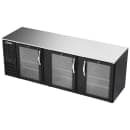Beverage-Air BB94HC-FG-B 94" Bar Refrigerator - 3 Swinging Glass Doors, Black, 115v thumbnail 3